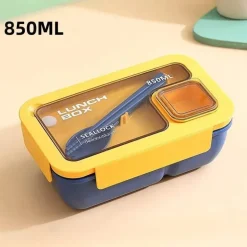 Auslaufsicheres Bento-Box-Set – Mikrowellengeeigneter Lebensmittelbehälter mit Geschirr