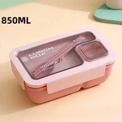 Auslaufsicheres Bento-Box-Set – Mikrowellengeeigneter Lebensmittelbehälter mit Geschirr