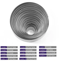Ausstechformen-Set aus Edelstahl – Runde Backwerkzeuge