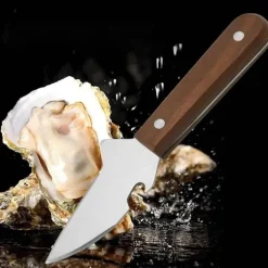 Austernmesser mit Holzgriff zum einfachen Öffnen von Meeresfrüchten