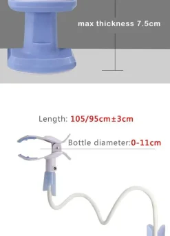 Ausziehbarer Babyflaschenhalter-Clip – verstellbares Fütterungszubehör