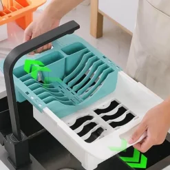 Ausziehbarer Geschirrständer – platzsparender Küchen-Organizer