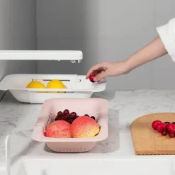 Ausziehbarer Küchenabtropfkorb – Stilvoller Küchenorganizer