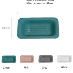 Ausziehbarer Küchenabtropfkorb – Stilvoller Küchenorganizer