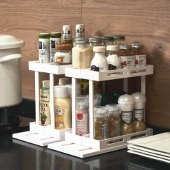 Ausziehbares Gewürzregal für die Küche – einfacher Aufbewahrungs-Organizer