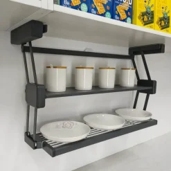 Ausziehbares Küchenschrank-Organizer-Regal – platzsparende Aufbewahrungslösung