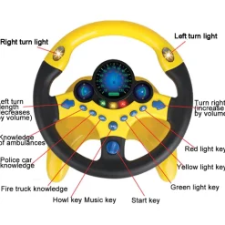 Auto-Lenkrad-Spielzeug – Elektrisches Simulationsspielset für Kinder