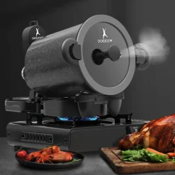 Automatisch drehbarer 360-Grad-Grill - Kochwerkzeug für den Außenbereich