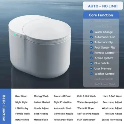 Automatische Bidet-Toilette – Sofortheizung mit Fernbedienung