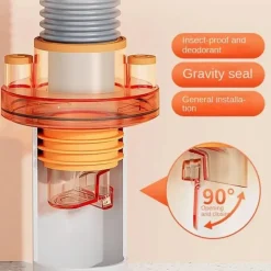 Automatischer Abflussrohradapter - Geruchsverhindernder Abfluss