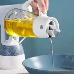 Automatischer, auslaufsicherer Ölspender aus Glas – Küchenflasche
