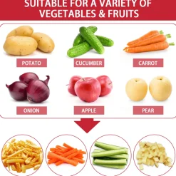 Automatischer Gemüseschneider aus Edelstahl – Elektrischer Kartoffelschneider