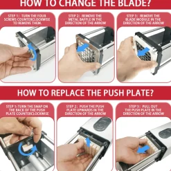 Automatischer Gemüseschneider aus Edelstahl – Elektrischer Kartoffelschneider