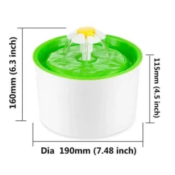 Automatischer Haustier-Wasserbrunnen - Haustier-Spender im Blumendesign