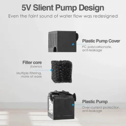 Automatischer Haustier-Wasserbrunnen – intelligenter Keramikspender für Katzen und Hunde