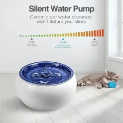 Automatischer Haustier-Wasserbrunnen – intelligenter Keramikspender für Katzen und Hunde