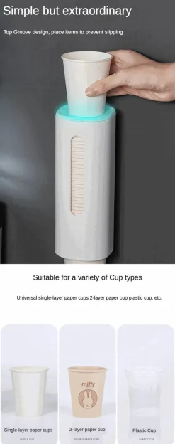 Automatischer Pappbecherspender - Getränkezubehör zur Wandmontage