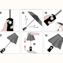 Automatischer UV-Regenschirm – windabweisendes, schlankes Design