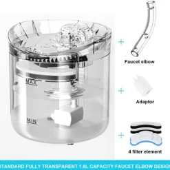 Automatischer Wasserbrunnen für Haustiere – Sensoraktivierter Spender für Katzen und Hunde