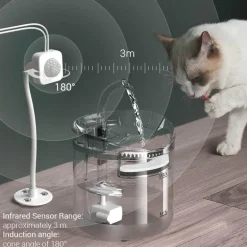 Automatischer Wasserbrunnen für Haustiere – Sensoraktivierter Spender für Katzen und Hunde