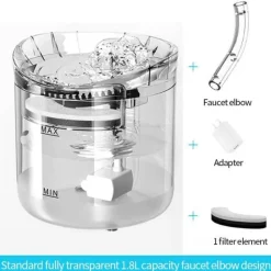 Automatischer Wasserbrunnen für Haustiere – Sensoraktivierter Spender für Katzen und Hunde