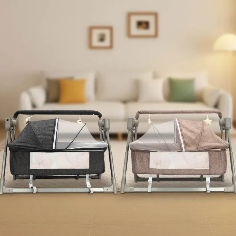 Automatisches Schaukelbett für Babys mit Musik per Fernbedienung