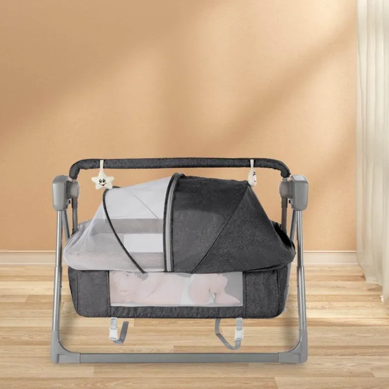 Automatisches Schaukelbett für Babys mit Musik per Fernbedienung