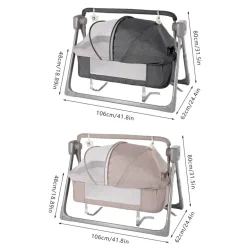 Automatisches Schaukelbett für Babys mit Musik per Fernbedienung