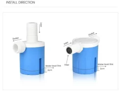 Automatisches Wasserstandsregelventil - Schwimmerventil für Tanks und Pools