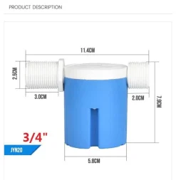 Automatisches Wasserstandsregelventil - Schwimmerventil für Tanks und Pools