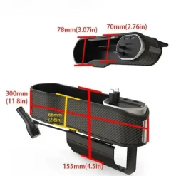Autositz-Gap-Organizer mit kabellosem Ladegerät und Getränkehalter