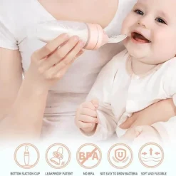 Baby-Flasche – Löffelaufsatz für einfaches Füttern