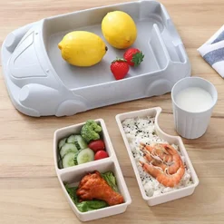 Babynahrungsbehälter aus Bambus in Autoform – Umweltfreundliche Aufbewahrung