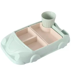 Babynahrungsbehälter aus Bambus in Autoform – Umweltfreundliche Aufbewahrung