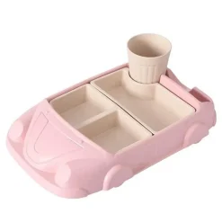 Babynahrungsbehälter aus Bambus in Autoform – Umweltfreundliche Aufbewahrung