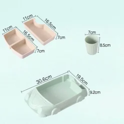 Babynahrungsbehälter aus Bambus in Autoform – Umweltfreundliche Aufbewahrung