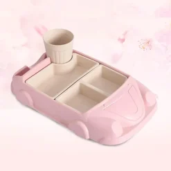 Babynahrungsbehälter aus Bambus in Autoform – Umweltfreundliche Aufbewahrung