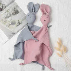 Baby-Schmusetuch aus Baumwolle mit Häschenmotiv – weiche Bettwäsche fürs Kinderzimmer