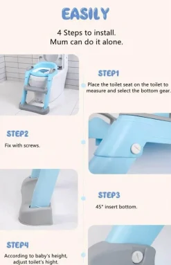 Baby-Töpfchen-Trainingsleitersitz – verstellbarer Toilettentrainer für Kinder