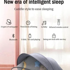 Babywippe mit Bluetooth-Fernbedienung