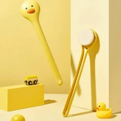 Badebürste mit langem Griff im Entendesign – lustiges Badezubehör