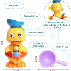 Badespielzeug „Enten-Wasserrad“ – lustiges Badezubehör für Babys