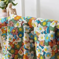 Badetuch aus Baumwolle mit Blumenmuster – Handtuch mit Country-Blumen-Design