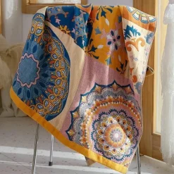 Badetuch aus Baumwollgaze – weich, saugfähig, ethnisch