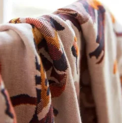 Badetuch aus Baumwollgaze, weich, schnelltrocknend, Pfauenmuster, 90 x 180 cm