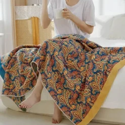 Badetuch aus nordischer Baumwollgaze – weich, saugfähig, schnelltrocknend, 90 x 180 cm