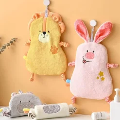 Badetuch für Kinder mit Cartoon-Tiermotiv – weicher, saugfähiger Korallensamt zum gemütlichen Abtrocknen