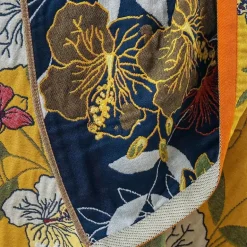 Badetuch mit Boho-Blumenmuster – groß, schnelltrocknend, Baumwolle, 80 x 160 cm