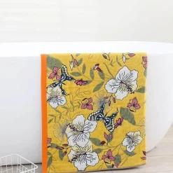 Badetuch mit Boho-Blumenmuster – groß, schnelltrocknend, Baumwolle, 80 x 160 cm