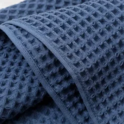 Badetuch mit geometrischer Quaste, schnelltrocknendes Waffelmuster aus Baumwolle, mehrfarbig, 90 x 180 cm